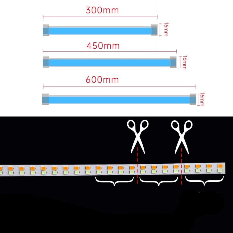 Led DRL Carro 12v Flexível tira à Prova Água, Faróis Automáticos Sinal, Volta Branco, Amarelo e Luz de Freio