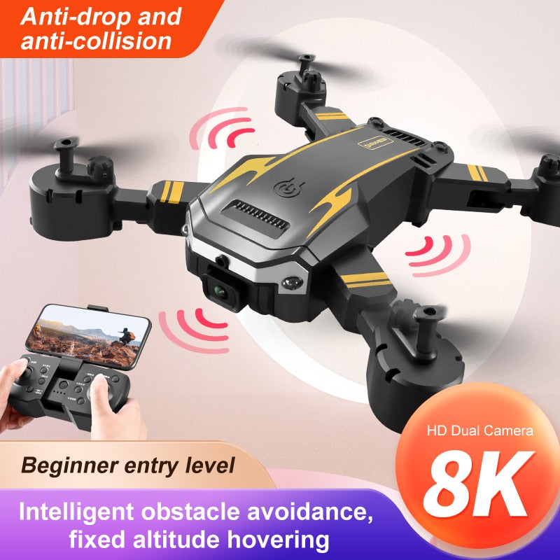 Drone 5g 8k Câmera HD, GPS, Quatro Lados, Evitar Obstáculos, WiFi Profissional