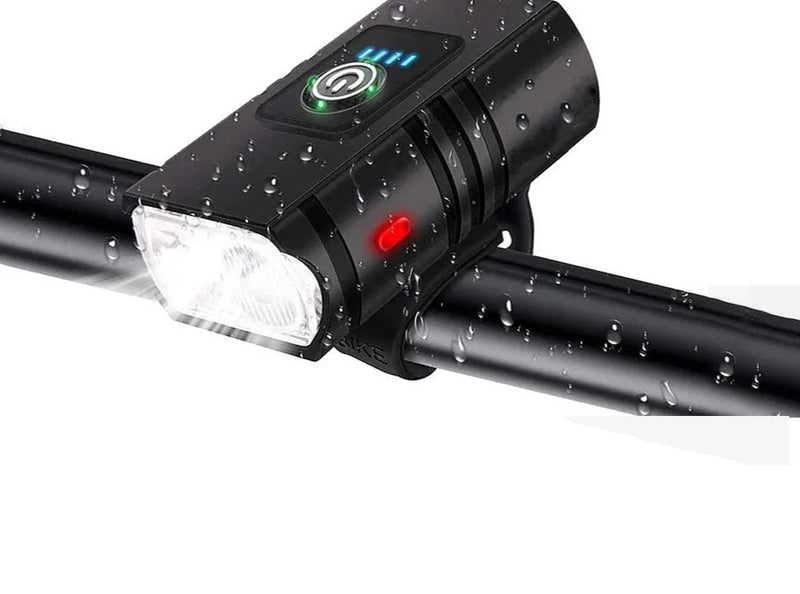 Luz da Bicicleta Recarregável USB T6 Led Luzes 6 Modos