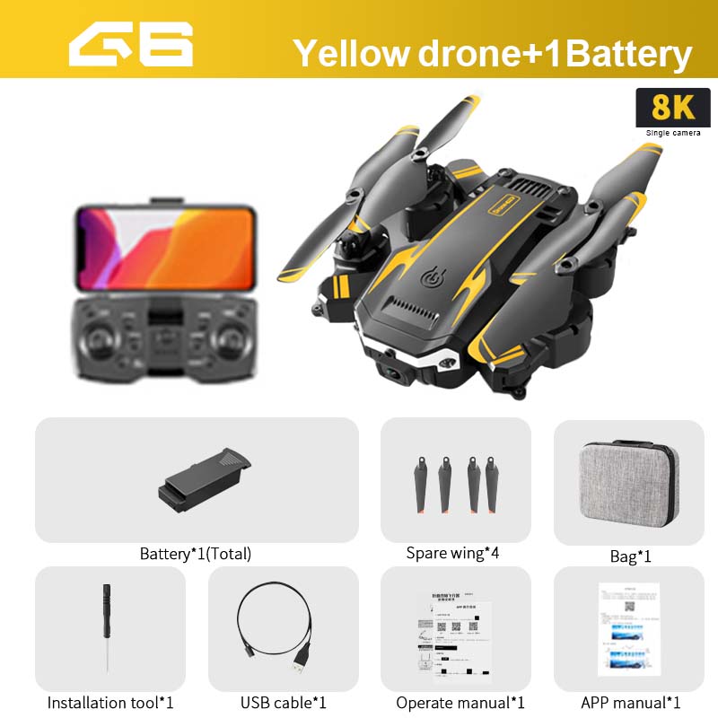 Drone 5g 8k Câmera HD, GPS, Quatro Lados, Evitar Obstáculos, WiFi Profissional