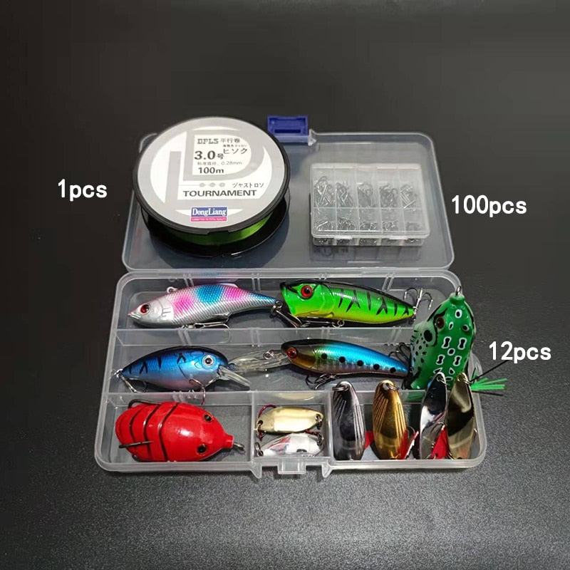 Conjunto de Isca de Pesca Mix 164 Peças