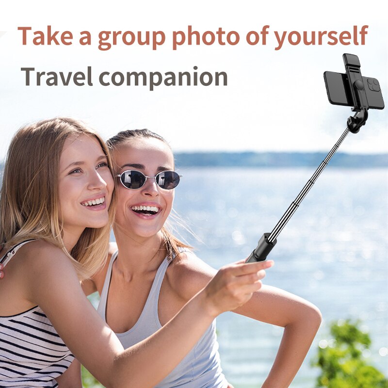 Tripé Selfie sem Fio com Luz de Preenchimento, Bluetooth, Controle Remoto, Portátil, Dobrável, Monopé para Telefone SmartPhone