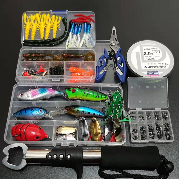 Conjunto de Isca de Pesca Mix 164 Peças