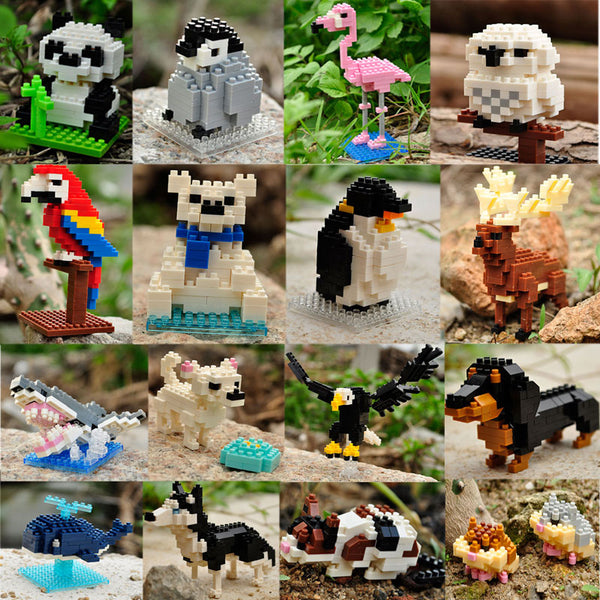 Mini Blocos de Animais Lego 3D